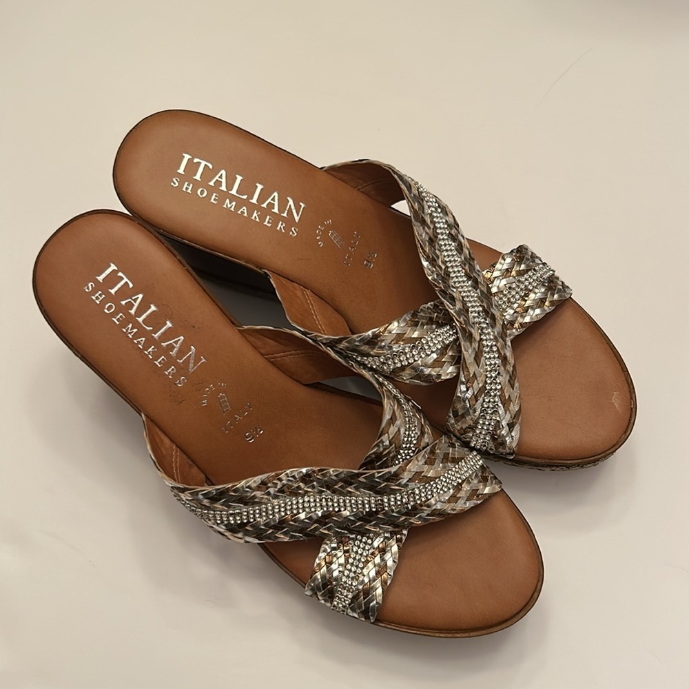 Italian Shoemakers gorgeous strappy slide heeled sandals - Picture 6 of 14